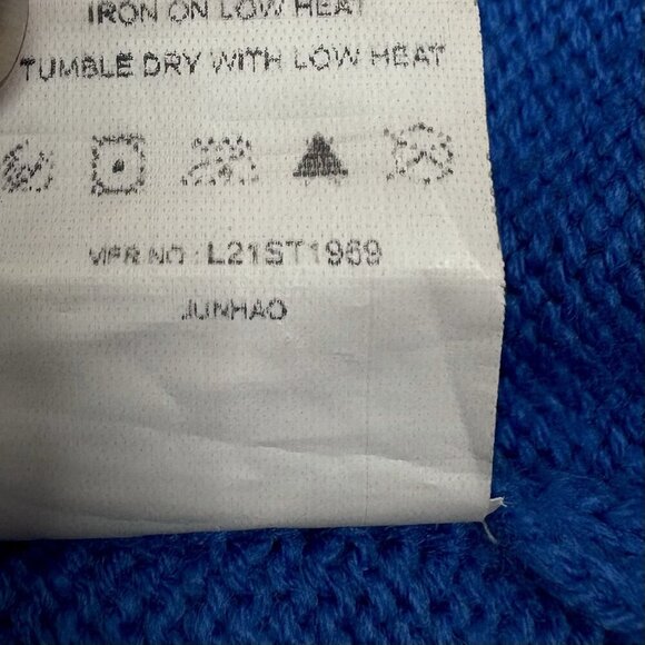 Nirvana Kurt Cobain Grunge Smiley Face Heart Eyes Sweater Blue Men’s S Unisex - Picture 13 of 13